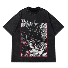 Load image into Gallery viewer, Black Clover Acid Wash Tee
