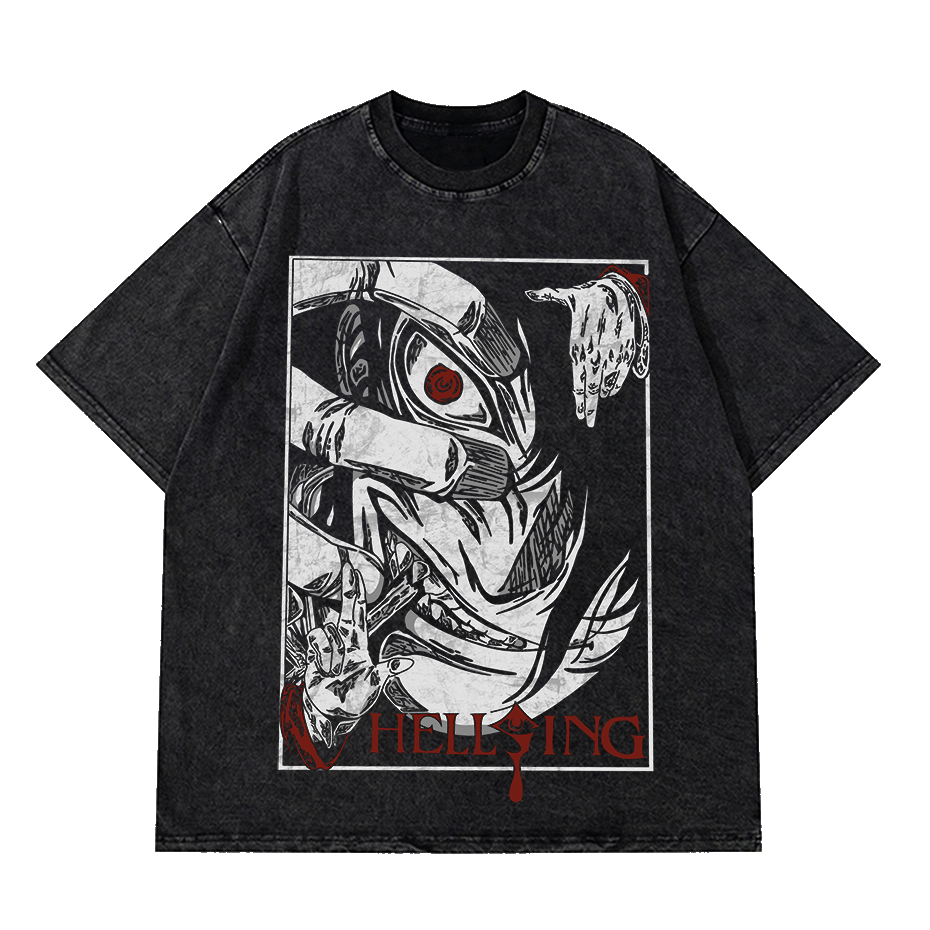 Hellsing Acid Wash Tee